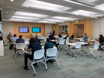 Members of the private sector and higher education professionals at FIU attend a Cybersecurity meeting at Miami Dade Beacon Council Conference Room.